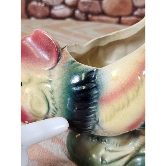 1950's Royal Copley Rooster Planter Vase - Picture 4 of 11